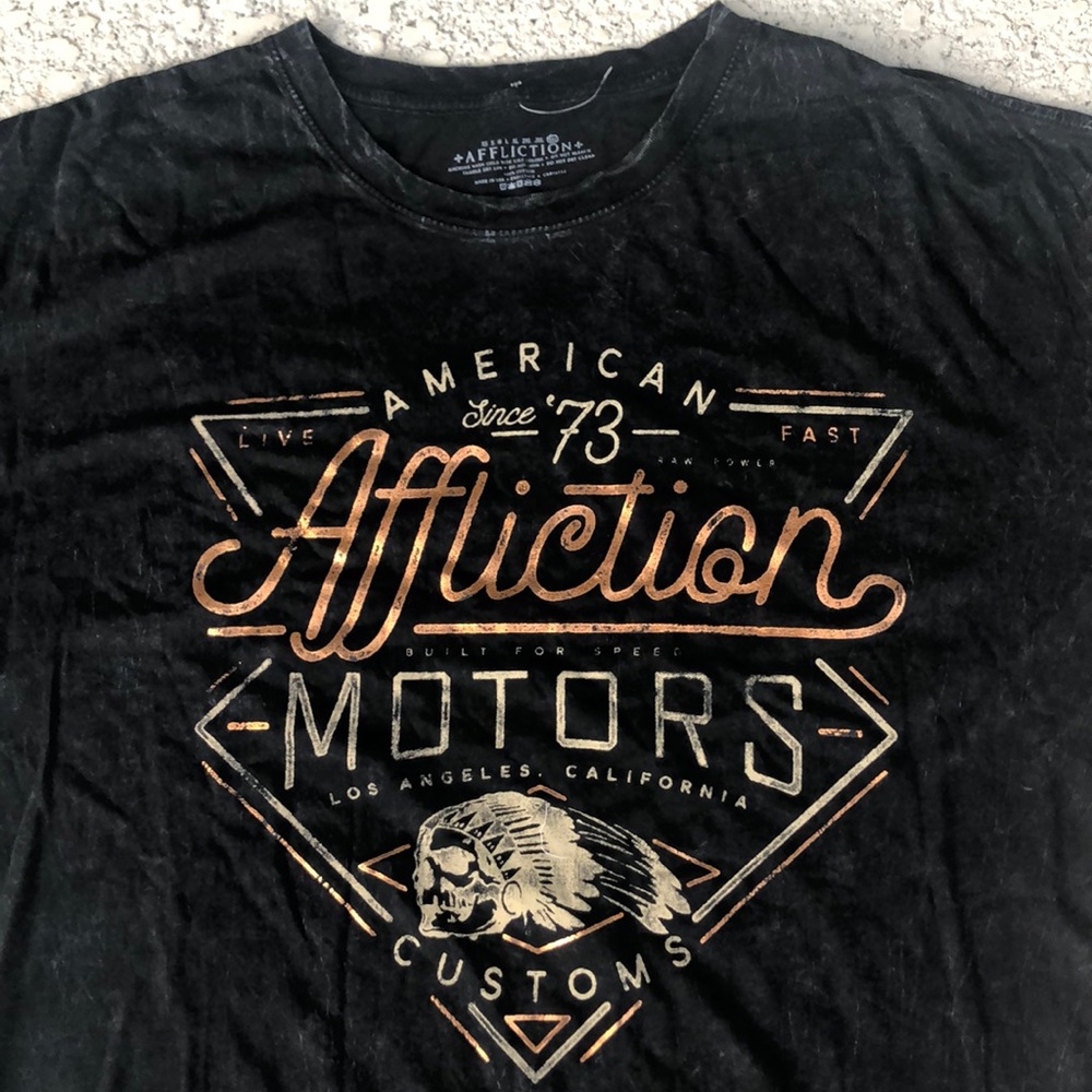 Affliction Motors tee graphic print t-shirt men’s 4xl NWT black short sleeve